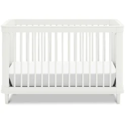 Outlet Marin with Cane 3-in-1 Convertible Crib - Warm White and Honey Cane Cribs & Mattresses|Cribs & Mattresses