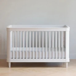 Outlet Marin with Cane 3-in-1 Convertible Crib - Warm White and Honey Cane Cribs & Mattresses|Cribs & Mattresses