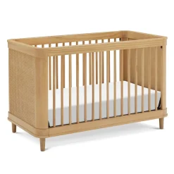 Cribs & Mattresses|Cribs & Mattresses>Namesake Marin with Cane 3-in-1 Convertible Crib - Honey and Honey Cane