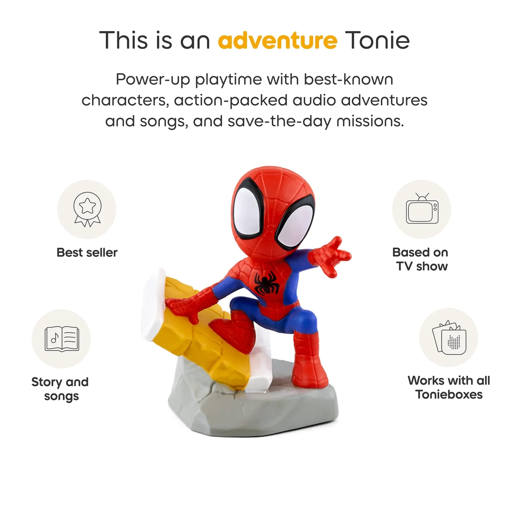 Motorized & Electronic>Tonies MARVEL Spidey and His Amazing Friends: Spidey Tonie Figurine (English)
