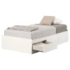 Clearance Mates Twin Bed with 3 drawers - Pure White Twin, Full & Queen Beds