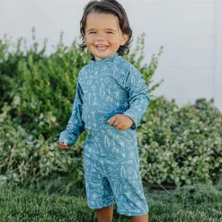 Swimsuits>Current Tyed Max Uv Sunsuit 2-5 Blue