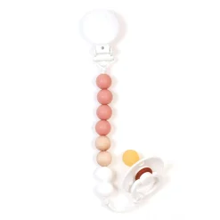 Pacifiers & Clips|Pacifiers & Clips>Bulle Maxi Wood Pacifier Clip - Blush