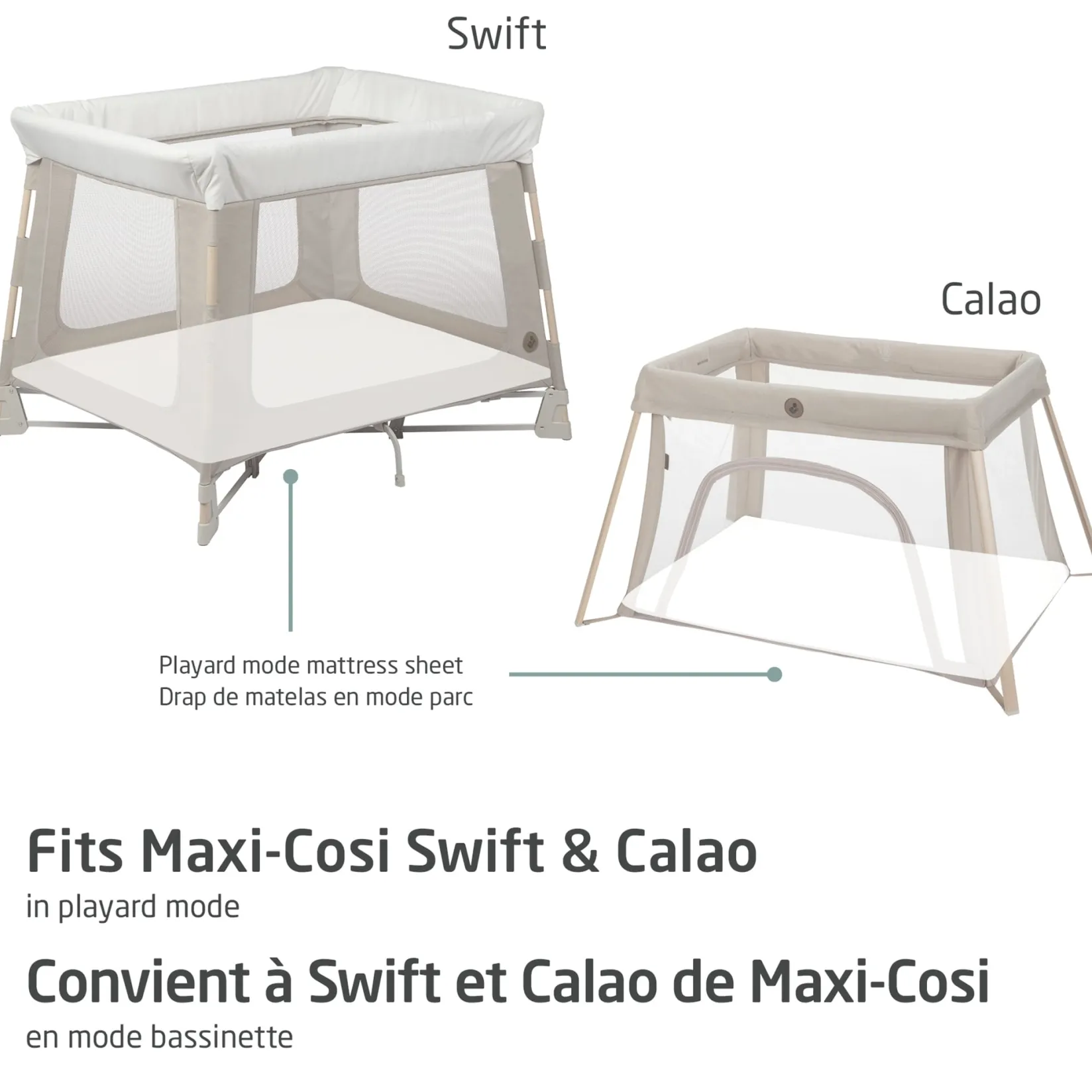 Outlet Swift/Calao Playard Mode Sheets – Set of 2 Kids Sheets|Bedding