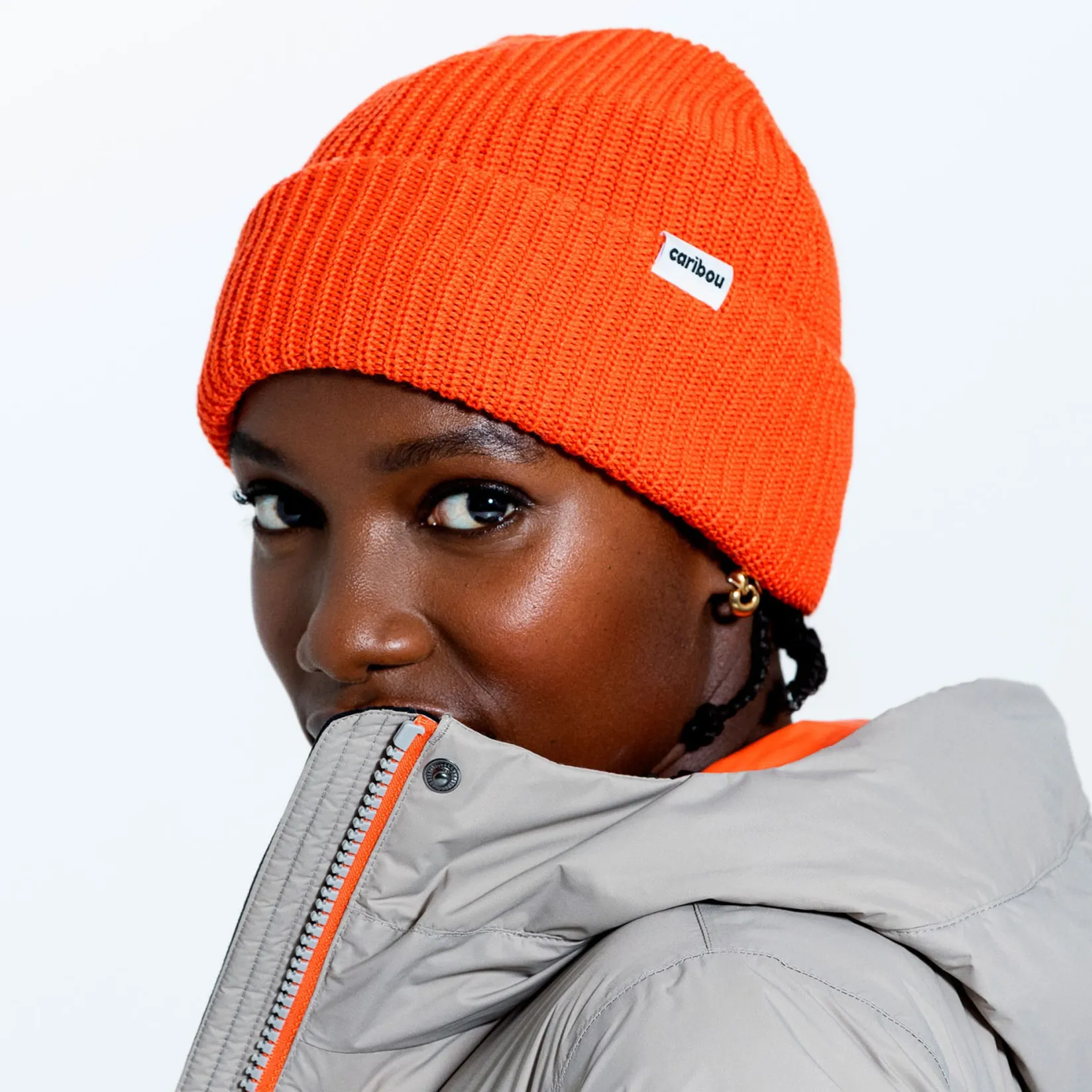 Beanies|Beanies>Caribou Merino Beanie 7-16 Orange
