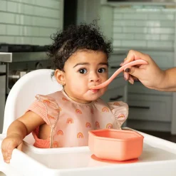 Mess proof Silicone Pocket Bib Ruffle - Boho Rainbow Bibs|Breastfeeding