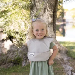 Discount Mess-proof Easy Bib 2-pack - Blue / Taupe Bibs|Breastfeeding