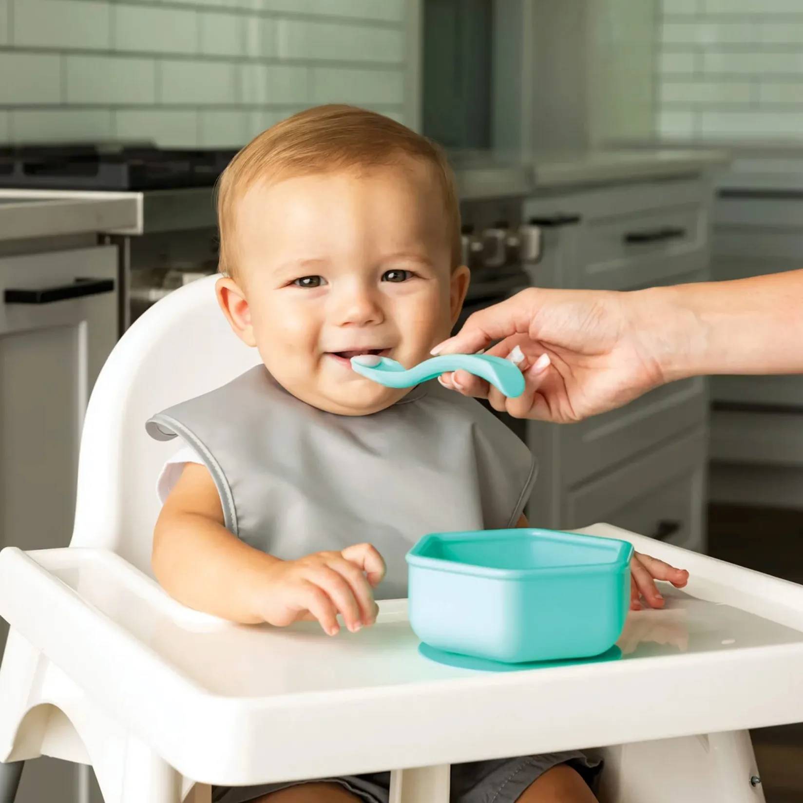 Breastfeeding|Bibs>Tiny Twinkle Mess-proof Easy Bib 3-pack - Slate/Gray/Olive