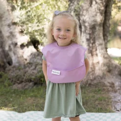 Bibs|Breastfeeding>Tiny Twinkle Mess-proof Easy Bib 2-pack - Lilac / Taupe