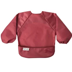 Bibs|Breastfeeding>Tiny Twinkle Mess-proof Full Sleeve Bib 2 Pack - Rose/ Burgundy
