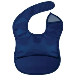 Bibs|Breastfeeding>Tiny Twinkle Mess-proof Silicone Pocket Bib - Dark Blue