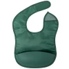 Outlet Mess-proof Silicone Pocket Bib - Olive Green Bibs|Breastfeeding