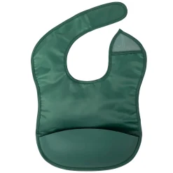 Outlet Mess-proof Silicone Pocket Bib - Olive Green Bibs|Breastfeeding