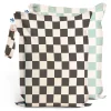 Diaper Bags|Diaper Bags>Tiny Twinkle Mess-proof Wet Bags 2-Pack - Black / Sage Checkers