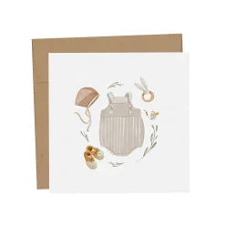 Party Supplies>Mimosa Design Mini Baby Greeting Card - Layette