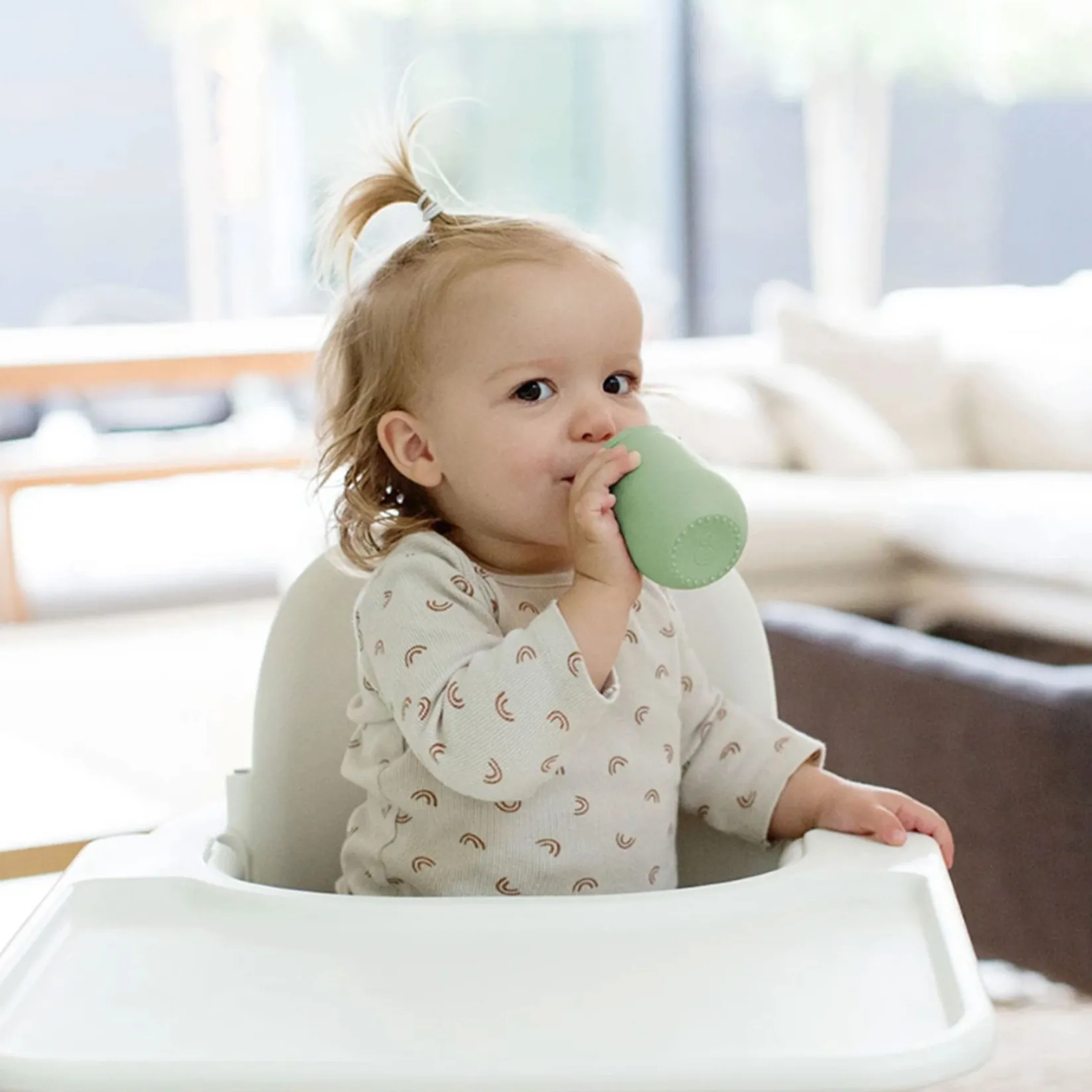 Cups & Tumblers|Cups & Tumblers>EZ PZ Fun Mini Cup + Straw Training System - Sage