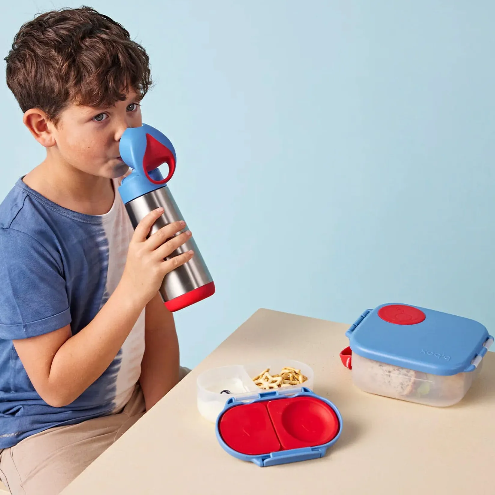 Clearance Mini Lunch Box - Blaze Blue Kids Tableware|Plates & Placemats