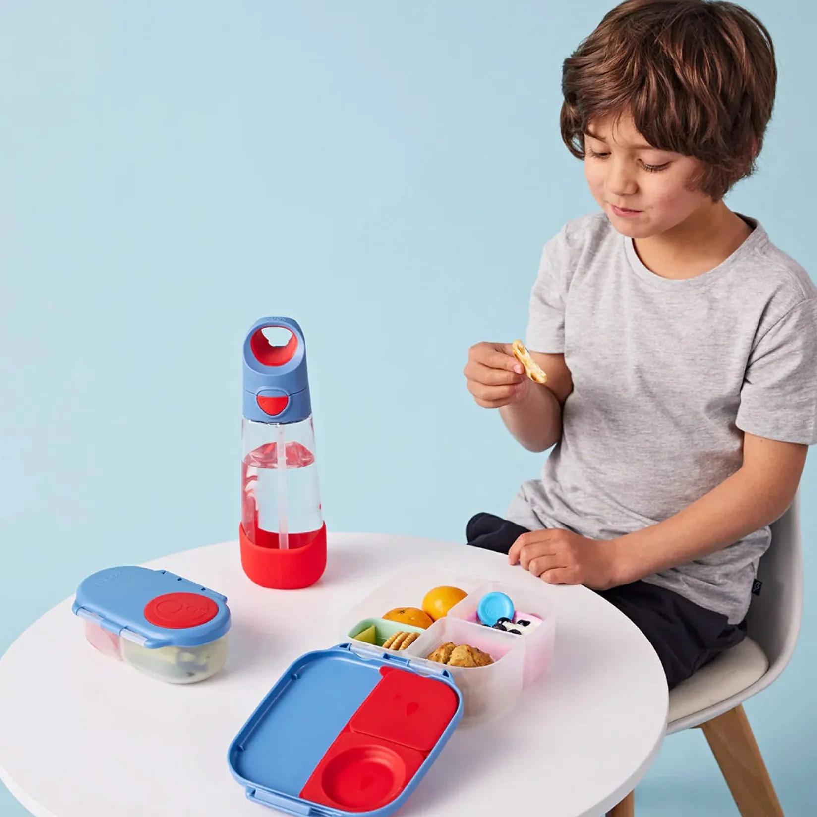 Clearance Mini Lunch Box - Blaze Blue Kids Tableware|Plates & Placemats