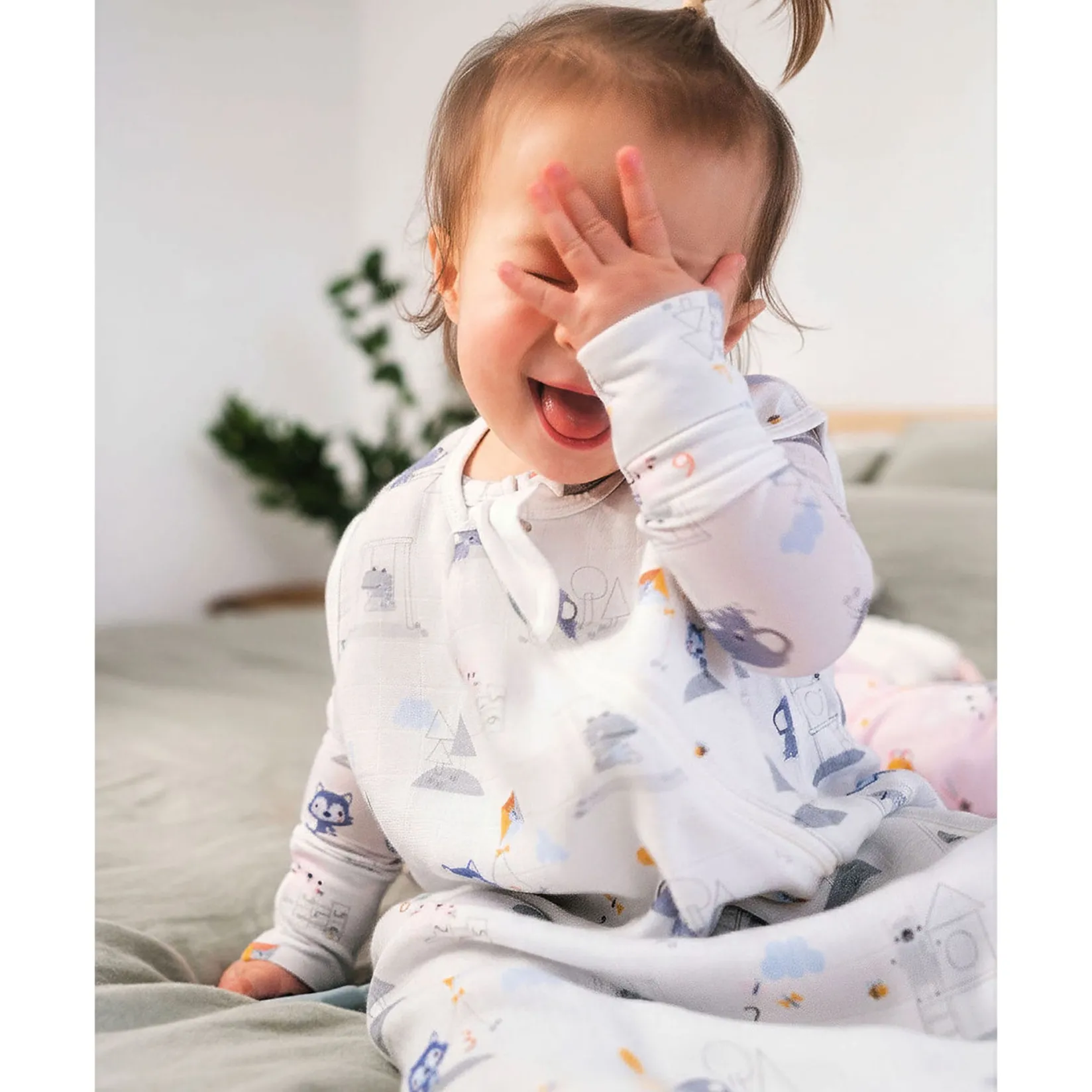 Sleep Bags|Pyjamas>Loulou Lollipop Mini Mathletes Sleep Bag Ivory