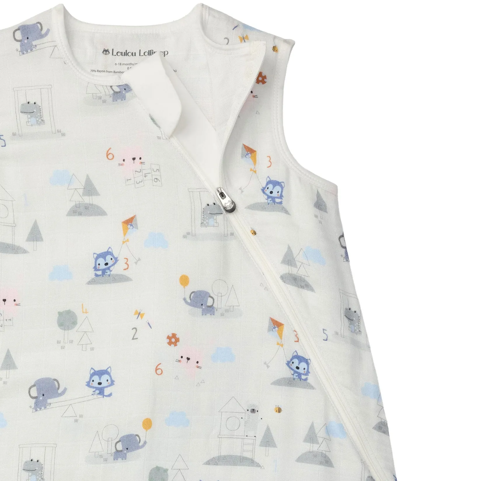 Sleep Bags|Pyjamas>Loulou Lollipop Mini Mathletes Sleep Bag Ivory