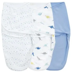 Best Minky Easy Swaddle Wrap (3) - Dino Pajamas|Sleep Bags