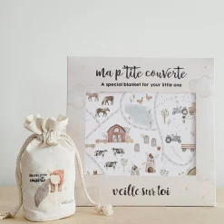 Blankets|Blankets>Veille sur Toi Minky Little Blanket - Gédéon's Farm