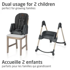 New Minla 6-in-1 High Chair - Beyond Graphite High Chairs & Booster Seats|High Chairs & Booster Seats