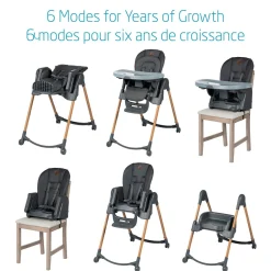 Best Minla 6-in-1 High Chair - Classic Graphite High Chairs & Booster Seats|High Chairs & Booster Seats