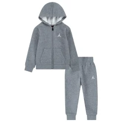 Sportswear|Outfit Sets>Jordan Mj Brooklyn Zip Fleece Set 2-4t Grey