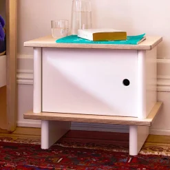 Sale ML Nightstand - White/Natural Nightstands