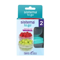 Breastfeeding|Snack Bags & Containers>Sistema 210ml Portionpod™ TO GO™ 2 Pack
