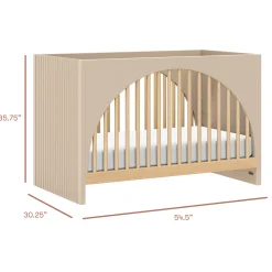 Discount Moab 3-in-1 Convertible Crib - Taupe/Ash Cribs & Mattresses|Cribs & Mattresses