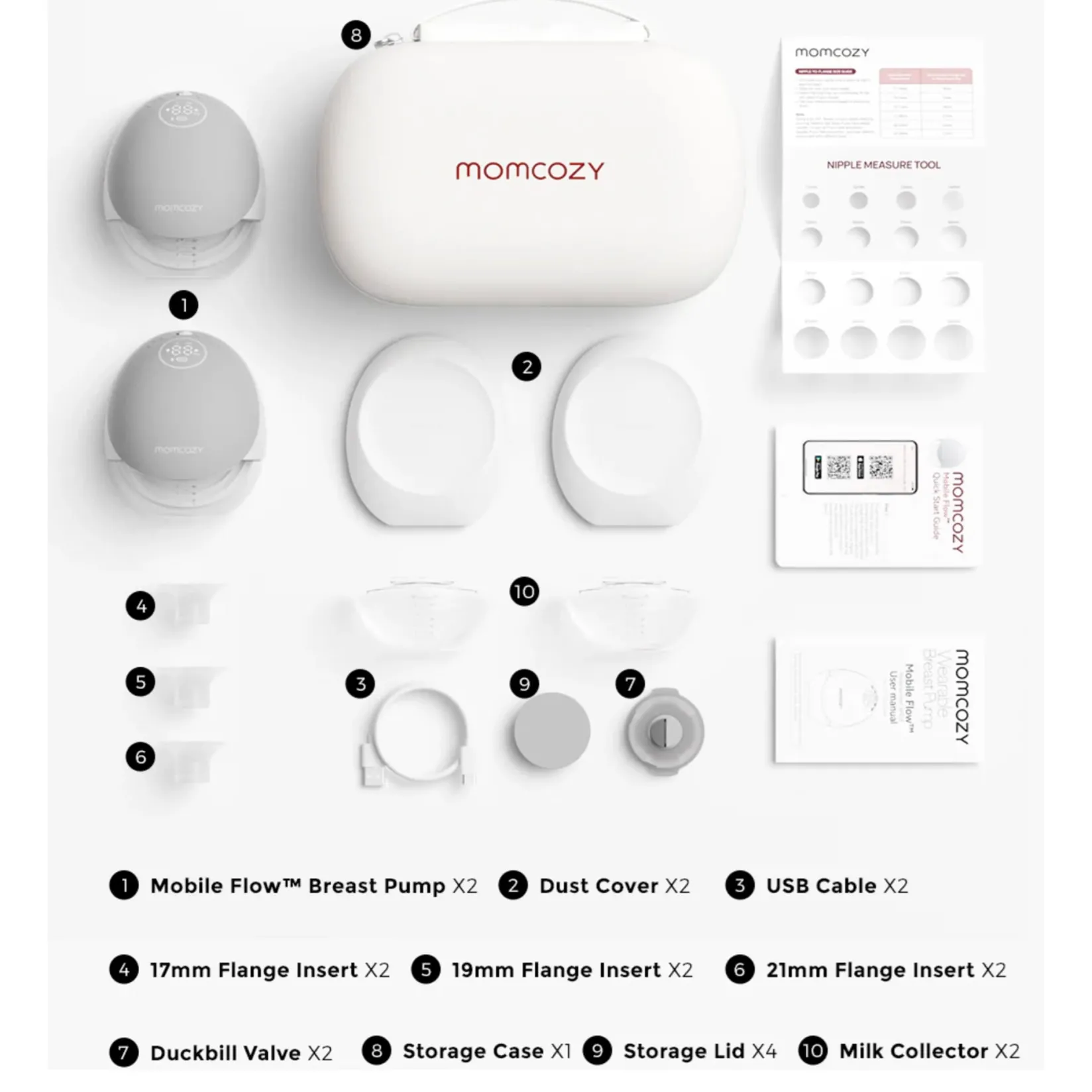 Breastfeeding|Breast Pumps>Momcozy Mobile Flow M9 Hands-Free Breast Pump- Double