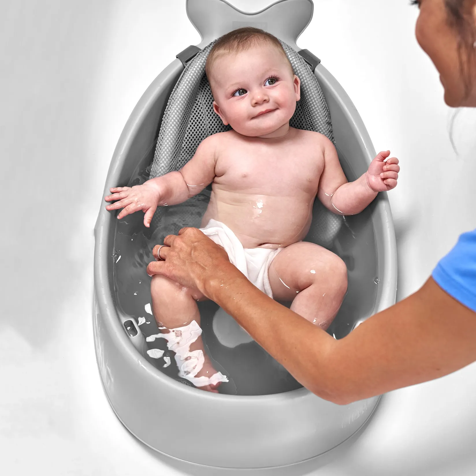 Moby Smart Sling 3-Stage Tub - Gray Baby Baths & Seats|Bath Accessories