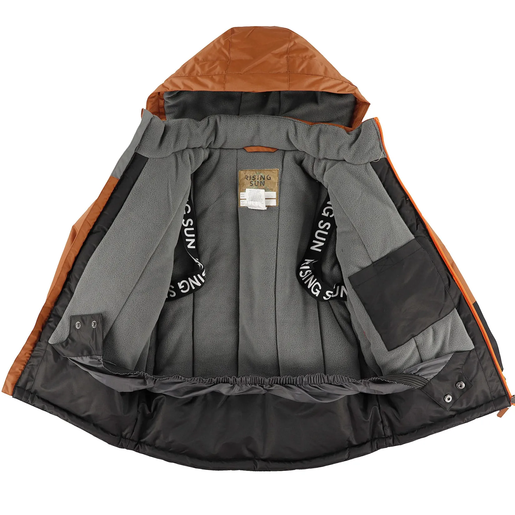 Outerwear|Snowsuits>Rising Sun Mocha Colorbock Snowsuit 4-14 Brown