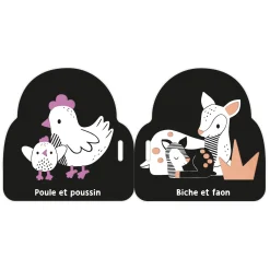 Hot Mon Premier Livre Poussette en Noir et Blanc - Bébés Animaux Baby 0-2 Years