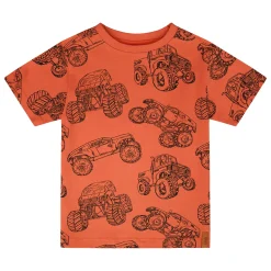 Tops>Deux par Deux Monster Trucks T-shirt 3-6 Red