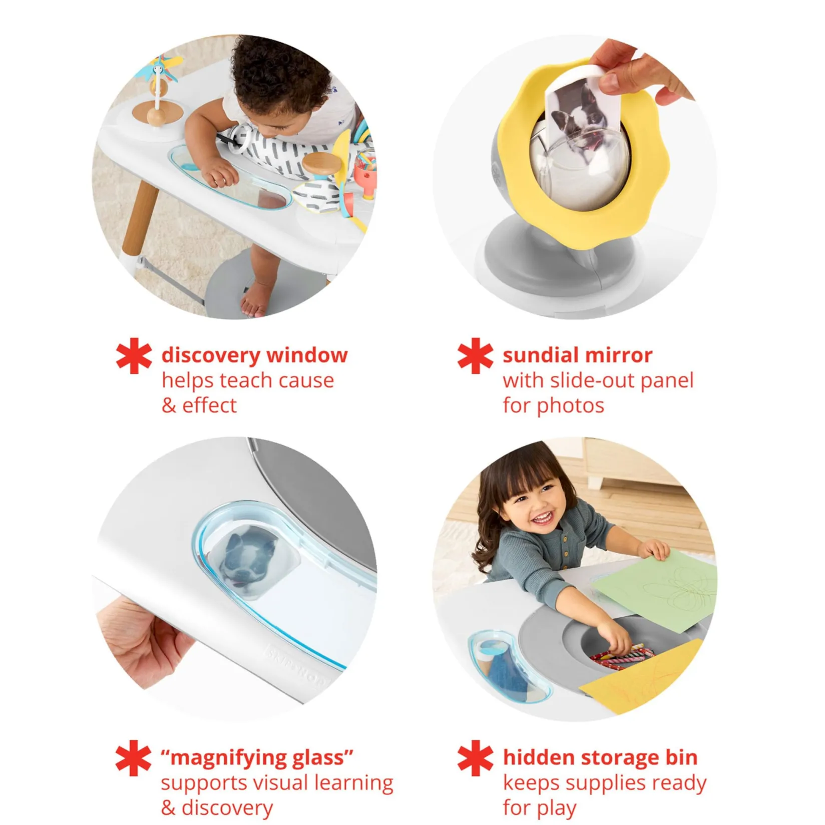 Clearance Montessori-Inspired 3-Stage Activity Center & Play Table Developmental Toys|Activity Centers & Walkers