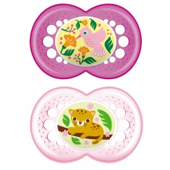 Best 6months+ Orthodontic Pacifier (2) - Crystal Pink Pacifiers & Clips|Pacifiers & Clips