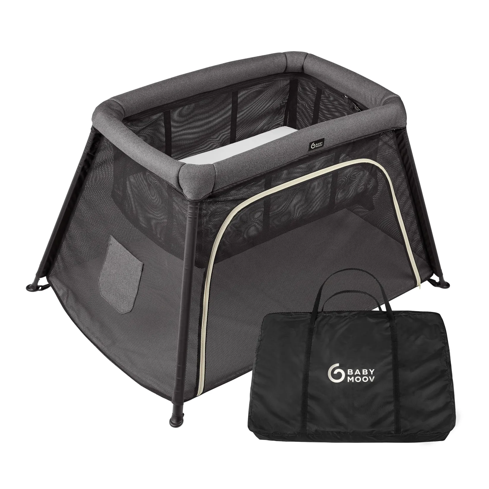 Outlet Moov & Comfy - Charcoal Grey Playards & Bassinets|Playards & Bassinets