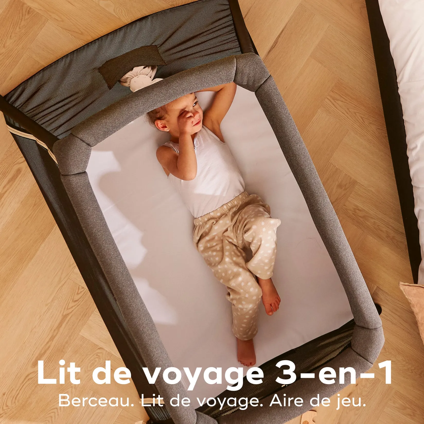 Outlet Moov & Comfy - Charcoal Grey Playards & Bassinets|Playards & Bassinets