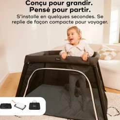 Outlet Moov & Comfy - Charcoal Grey Playards & Bassinets|Playards & Bassinets