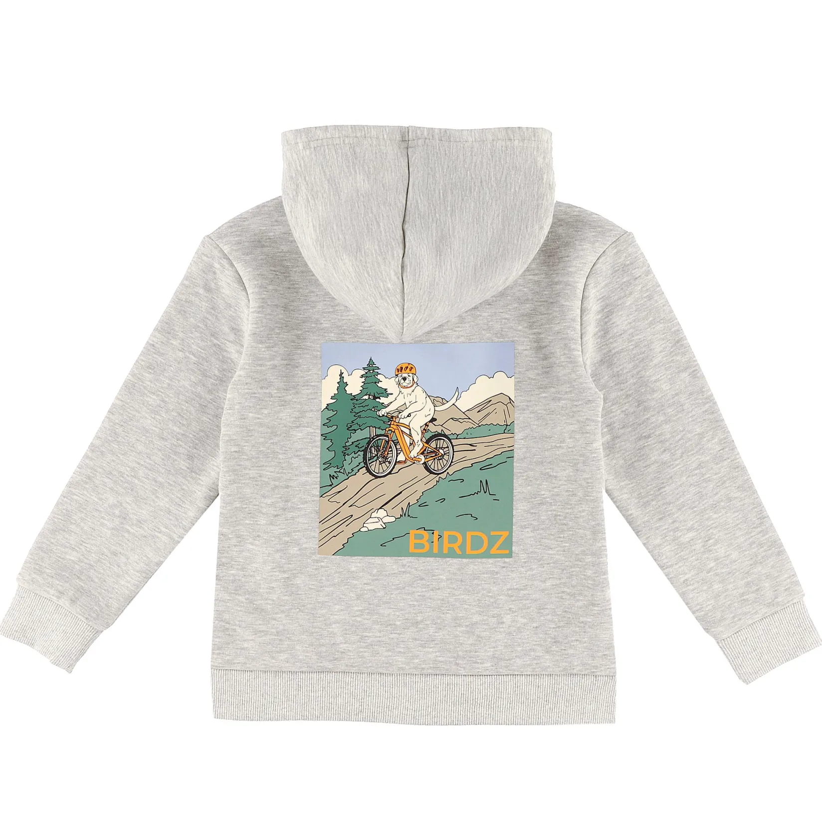 Fleeces And Sweatshirts|Tops>Birdz Mountain Bike Dog Hoodie 2-10 Grey