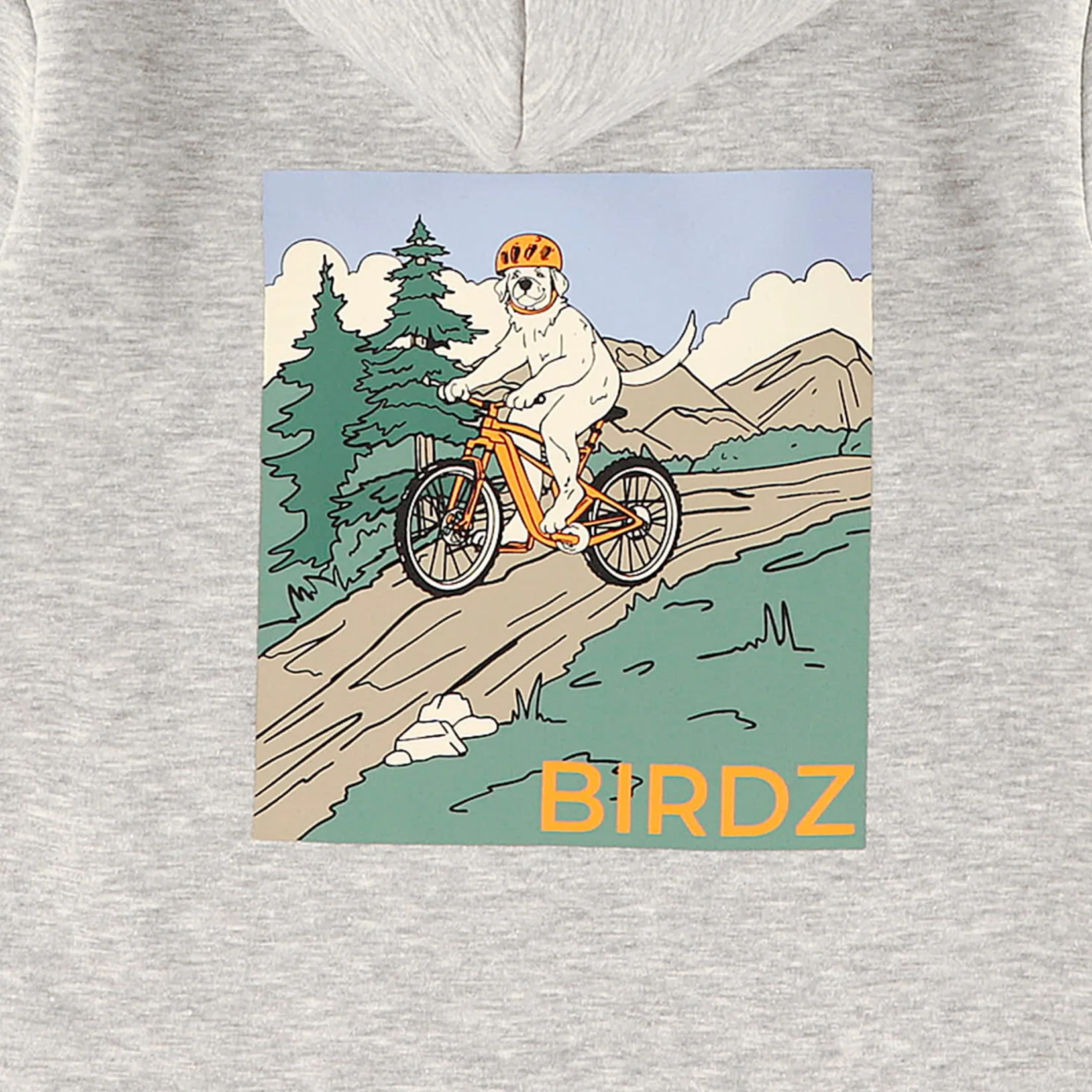 Fleeces And Sweatshirts|Tops>Birdz Mountain Bike Dog Hoodie 2-10 Grey