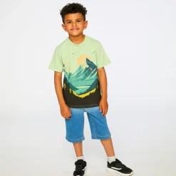 Tops>Deux par Deux Mountain Boys T-shirt 3-6 Sage