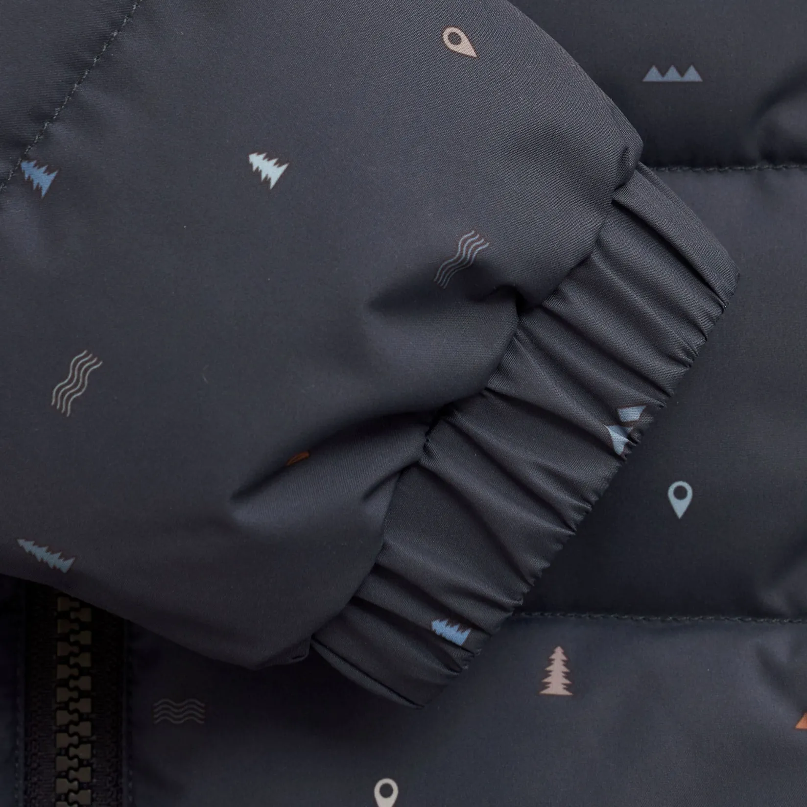 Outerwear|Snowsuits>Color Kids Mountain Quilt Jacket 9-24m Black