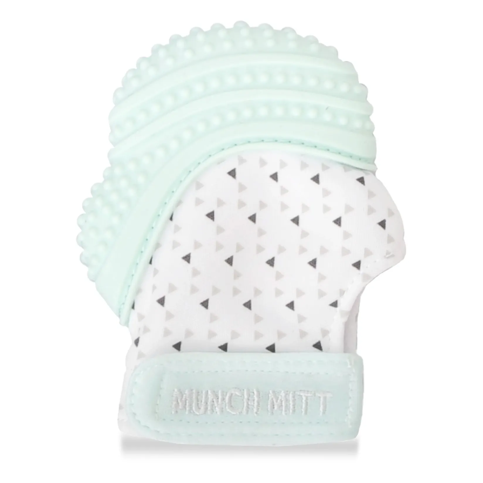 Teething Toys>Munch Mitt - Mint Triangles