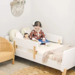 Best Muse Toddler Bed - White/Natural Cribs & Mattresses|Cribs & Mattresses