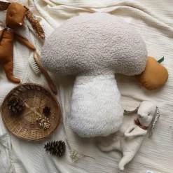 Cushions>The Butter Flying Mushroom Cushion - Beige