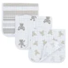 Breastfeeding|Nursing Covers>Piccolo Bambino Muslin Burp Cloth 3-pack - Bear
